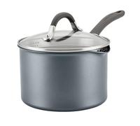 Circulon Scratch Defense Casserole anti-adhésive avec couvercle 18 cm - 2,8 L pour induction avec couvercle filtrant et bords verseurs, passe au lave-vaisselle et au four, finition étain graphite