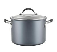 Circulon Scratch Defense Marmite avec couvercle 24 cm - 7,6 L pour induction avec revêtement anti-adhésif extrême, passe au lave-vaisselle et au four, finition étain graphite