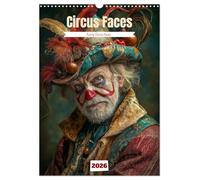 Circus Faces (Wall Calendar 2026 DIN A3 portrait), CALVENDO 12 Month Wall Calendar: A calendar with extraordinary surreal faces of the circus