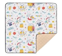 Circus Horse Show Tapis de jeu en mousse souple pour bébé Motif dessin animé Tapis de jeu confortable pour bébé et nourrisson 127 x 127 cm