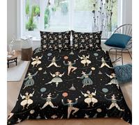 Circus performers Ensemble De Literie résistante 3 Pièces 3D Effet Douce Vintage illustration Housse de Couette avec Fermeture Éclair Confortable for Chambre de adolescents Double（200x200cm）