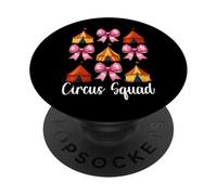 Circus Squad Tente de Carnaval avec nœud pour Fille et Maman PopSockets PopGrip Adhésif