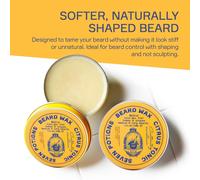 Cire À Barbe Pour Homme ¿ Cire Fixation Tenue Moyenne Pour Définir Et Nourrir Votre Barbe ¿ Naturel, Vegan, Sans Cruauté ¿ 30ml (Citrus Tonic)
