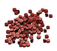 Cire à Cacheter,Cire pour Sceau,Sceau de cire,Cire Sceau,Cires Adhésifs,Octogonal,Rétro,Pratique,Sceau de timbre,Papier cadeau,Enveloppe,Sceau Décoratif(Nouveau Vin Rouge,100PCS)