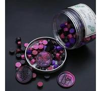 Cire à cacheter sceau timbre perles de cire 100 pièces for les amoureux artisanat bonne année cadeau invitation mariage enveloppe or tampon coloré(No bottle 29)