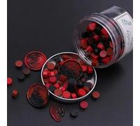 Cire à cacheter sceau timbre perles de cire 100 pièces for les amoureux artisanat bonne année cadeau invitation mariage enveloppe or tampon coloré(No bottle28)