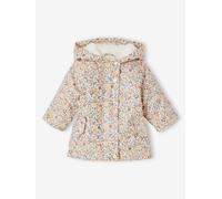 Ciré à capuche bébé fille imprimé fleurs et doublé rose imprimé 6M(67CM)