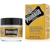 Cire À Moustache Wood & Spice (Pot De 15 Ml) ¿ Cire Moustache Au Beurre De Karité Et À La Cire D'Abeille Pour Soigner Et Styliser ¿ Fabriquée En Italie[Z2434]