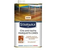 Cire anti tache parquet bois incolore non glissante 1L STARLON STARWAX