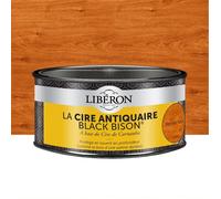 Libéron Cire Antiquaire Black Bison en Pâte, Merisier Foncé 500cc | A base de cire de Carnauba, Protège et nourrit en profondeur, Sublime le bois d'une patine durable