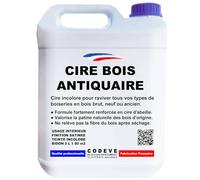Cire Antiquaire - Codeve Bois - 5 L - Intérieur - Pour L'entretien De Toutes Vos Boiseries En Bois Brut, Neuf Ou Ancien.