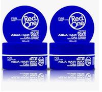 Cire Aqua Hair Wax Bleu, Cire Coiffante Professionnelle, 150 ml, Tenue Extra Forte, lot de 2