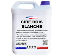 Cire Bois Blanche - Codeve Bois - 5 L - Intérieur - Pour L'entretien D'une Boiserie, Lambris, Plinthe, Poutre Ou Meuble En Bois.