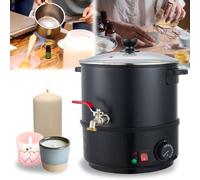 Cire Bougie a Fondre 6L, Fondoir à Cire pour la Fabrication de Bougies 1000W Fondoir à Bougies avec Eobinet pour Verser des Bougies et Régulateur de Température Cire pour Verser des Bougies