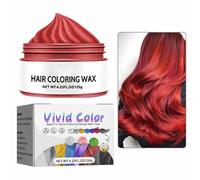 Cire capillaire temporaire, Teinture capillaire douce naturelle, Cire capillaire pour Halloween Cosplay Club femmes et hommes, teinture capillaire temporaire pour cheveux foncés et