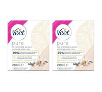 Cire Chaude - VEET - Lot de 2 - Parfum Vanille - 250 ml - Épilation avec bandes