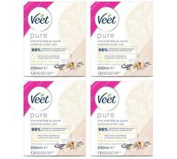 Cire Chaude - VEET - Lot de 4 - Parfum Vanille - 250 ml - Épilation avec bandes
