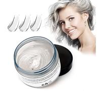 Cire Colorante Cheveux, Cheveux Cires Temporaire Couleur 120g, Formule Botanique Lavable DIY Crème Coiffante Naturelle, Convient aux Coiffures Quotidiennes et de Fête (Blanc)