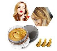 Cire Colorante Cheveux, Cheveux Cires Temporaire Couleur 120g, Formule Botanique Lavable DIY Crème Coiffante Naturelle, Convient aux Coiffures Quotidiennes et de Fête (Or01)