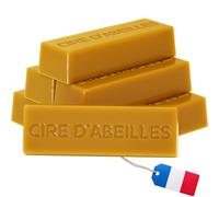 Cire d’abeille naturelle 100% pure - 6 blocs de 30 g (180 g) - Fabrication française - Idéale pour bougies, cosmétiques maison, encaustique, entretien du bois et bricolage - Sans additifs, non traitée
