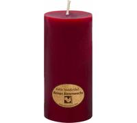 Cire d'abeille - Bougie ronde rouge 45x95mm