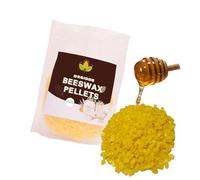 Cire D'abeille Jaune Pur, Boulettes de Cire D'abeille Naturelle, Les Abeilles Pastilles de Cire - Première Qualité - 200g