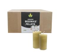 Cire D'abeille Jaune Pur, pour la Fabrication de Bougies,Pastilles de Cire D'abeille Naturelles, Matériel pour la Fabrication de Vernis pour Meubles - 1800g