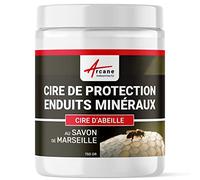 Cire d'Abeille Protection, Entretien Enduits Minéraux, Bois, Marbre 750 gr | Protection Hydrofuge, Entretient Enduits Minéraux, Marbre, Bois, Parquet, Intérieur et Extérieur - Arcane Industries