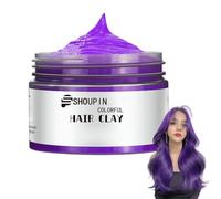 Cire de coloration capillaire, teinture capillaire temporaire lavable, aucun blanchiment nécessaire, tenue toute la journée pour Halloween, cosplay, fêtes violet 100g, décor