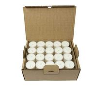 Cire de Colza de Tasse de Compostage Industrielle de Bougies Chauffe-plat Naturelles Pures, Bougies Non Parfumées Sans Paraffine Dans une Doîte Kraft (80 Bougies Chauffe-plat - 6 Heures)
