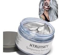 Cire de Couleur pour les Cheveux Gris Argenté, Une Fois la Modélisation Temporaire Cire de Teinture pour les Cheveux de Couleur Naturelle, Crème de Coiffure Temporaire, Cosplay Partie Halloween