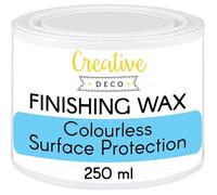 Cire de finition incolore - CREATIVE DECO - 250 ml - Vernis transparent clair - Léger brillant - Protection bois & meubles