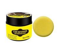 Cire de polissage pour voiture | Crème de rénovation de voiture avec éponge 50 g, pâte de rénovation pour phare, garage, meubles de sol, moto, maison, camping-car, tableau de bord, canapé, pare-brise
