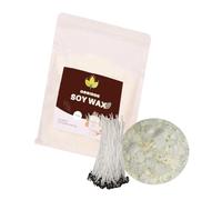 Cire de Soja 100% Naturelle 450g Ossidde®,Fabrication de Bougies coulées,Cire Bougies,Cire à Bougie OFFERTES 100pcs Mèches de Bougie Bricolage
