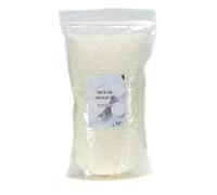 Cire de soja 100 % naturelle premium pour bougies dans un sachet de 2 kg. Perles à faible point de fusion, idéales pour les bougies parfumées et les projets de bricolage, en sachet refermable