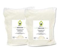 Cire de soja pour bougies - Purespa - 2KG - 100% Naturelle - Éco-responsable - Sans Parfum