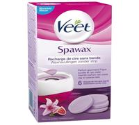 Cire d'épilation - VEET - Spawax Recharge Figue Sucrée et Lys Violet - 6 disques - Cire chaude - Sans bandes