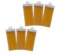 Cire dépilatoire liposoluble jaune rouleau mouchet 6 recharges de 100 ml