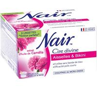 Cire Divine Aisselles & Bikini À L'extrait De Fleur De Camélia,Se Retire Sans Bandes,Pot De 100g + 2 Lingettes ""Finition Parfaite""(Q220)