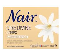 Cire Divine Fleur de Tiaré - Corps,Cire chaude sans Bandes,Pot de 400g + 2 Soins Finition Douceur
