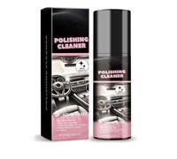 Cire en spray sans eau - Détachant intérieur de voiture, polissage plastique, nettoyant pour intérieur de voiture, nettoyant pour plastique, caoutchouc et cuir, restaure la brillance, facile à