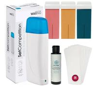 Cire Epilation Roll On Kit Avec Chauffe Cire Epilation Professionnelle- Contient 3 Roll On Cire Epilation Made In Italy + Huile Après-Épilation Anyskin 100 Ml + Bande Epilation En Tnt 100pz.