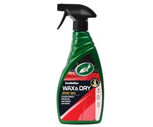 Cire et spray sec Turtle Wax pour voiture - 500 ml, brillance et protection faciles en une seule étape, formule à base de carnauba et de polymères, hydrofuge, sans traces, finition ultra-brillante