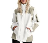 Ciré Femme Imperméable Vent Grande Hiver Imperméable Sport Veste Demi Saison Petit Impermeable Veste Softshell Femme Saison Doublé Vetement Pluie Velo L