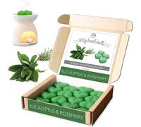 Cire Fondante D'eucalyptus Et De Romarin - 16 X 5 G De Cire Parfumée À L'eucalyptus Et Au Romarin Dans Un Élégant Coffret Cadeau, Cadeau D'anniversaire - Fabriqué Au Royaume-Uni
