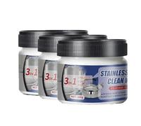 Cire Nettoyante Pour Acier Inoxydable, Appareils De Polissage Multifonctionnels, Nettoyant Magique À Technologie Nano, Nettoyant 3 En 1 Pour Acier Inoxydable, Graisse, Four, Évier (3pcs)