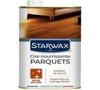 Cire Nourrissante Concentrée Parquets Cirés et Bruts-Nourrit et Embellit les-Facile à Etaler-Fabriqué en France-1L-30 m²/couche