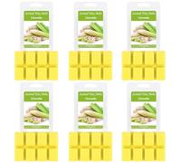 Cire parfumée à la citronnelle pour lampe à parfum, 6 morceaux de cubes de cire parfumée à la citronnelle de 2,5 oz, cire de soja fondante pour bougies, coffret cadeau pour l'été, parfums d'ambiance