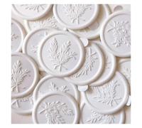 Cire Pour Sceau Autocollants de sceau de cire auto-adhésifs en feuille de romarin, tampon de cire de feuille de mariage, sceau d'enveloppe, sceau de feuille botanique auto-adhésif(Red,150 pieces)