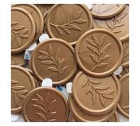 Cire Pour Sceau Autocollants de sceau de cire auto-adhésifs en feuille de romarin, tampon de cire de feuille de mariage, sceau d'enveloppe, sceau de feuille botanique auto-adhésif(Grey,150 pieces)